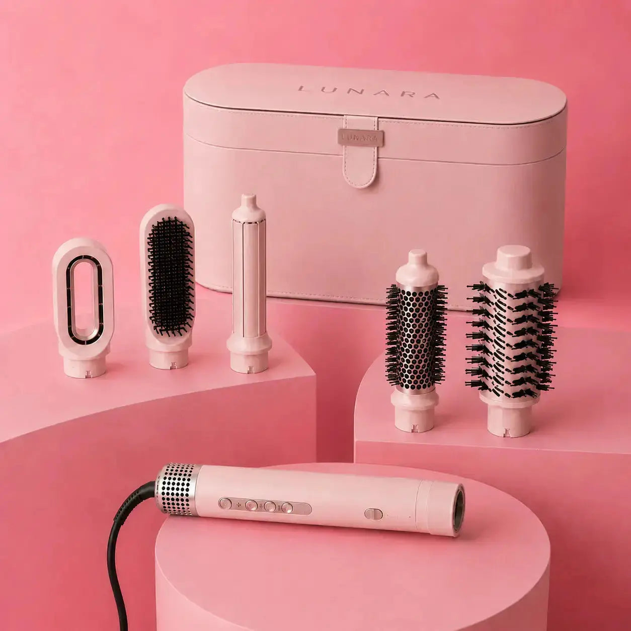 LunaAir - Kit 6 embouts : volumateur, lissant, lisseur, sèche-cheveux, coiffante, volume max 2