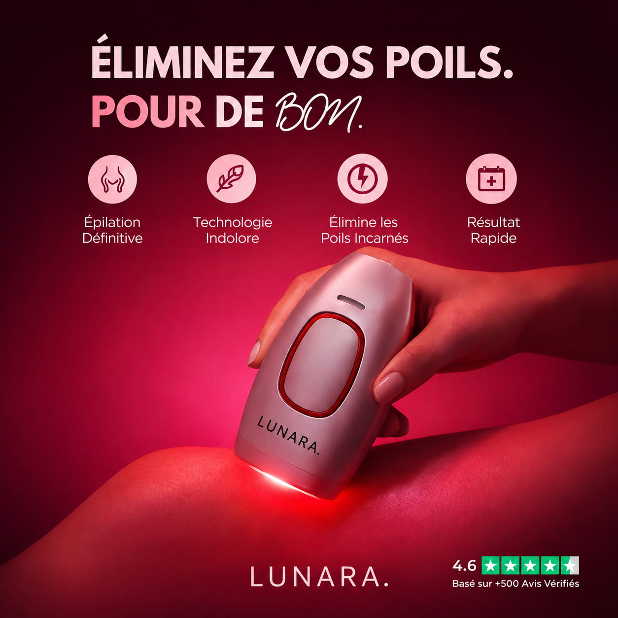 IPL LUNARIS • ÉPILATEUR À LUMIÈRE PULSÉE